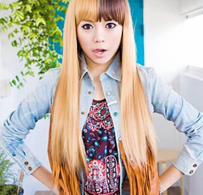 แบบทรงผมหน้าม้าทำสีทูโท