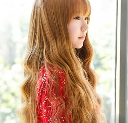 แบบทรงผมยาวทำสีผมน้ำตาลบลอนด์ทองสวยแซ่บๆ