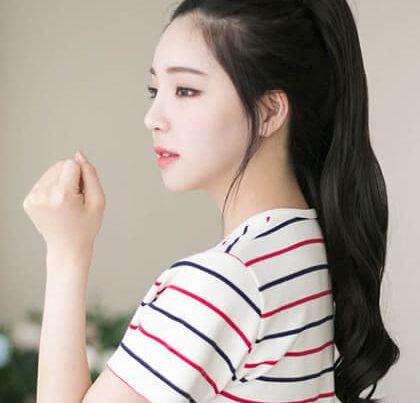 มัดผมหางม้าแบบเกาหลีสวยหวานน่ารักแบบสดใส