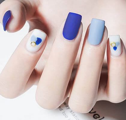 ลายเล็บสีน้ำเงินสวยๆ